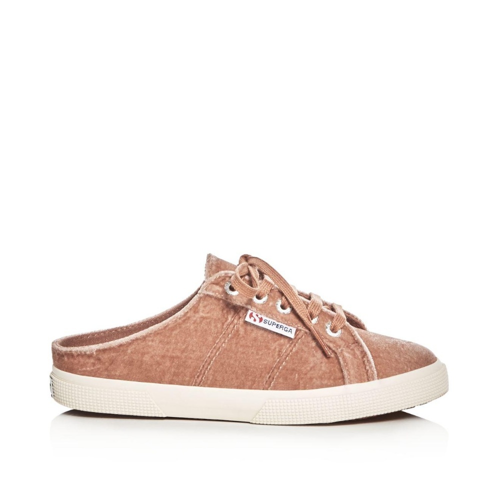 Superga Crushed Velvet Mule Sneaker